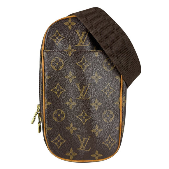 Louis Vuitton Handbags - LOUIS VUITTON Authentic Brown Monogram Canvas Pochette Hobo Bag
